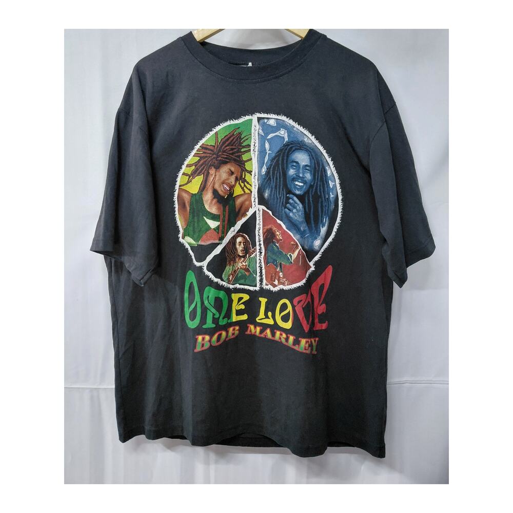 Island Expressions Bob Marley One Love Graphic T-Shirt see measurements